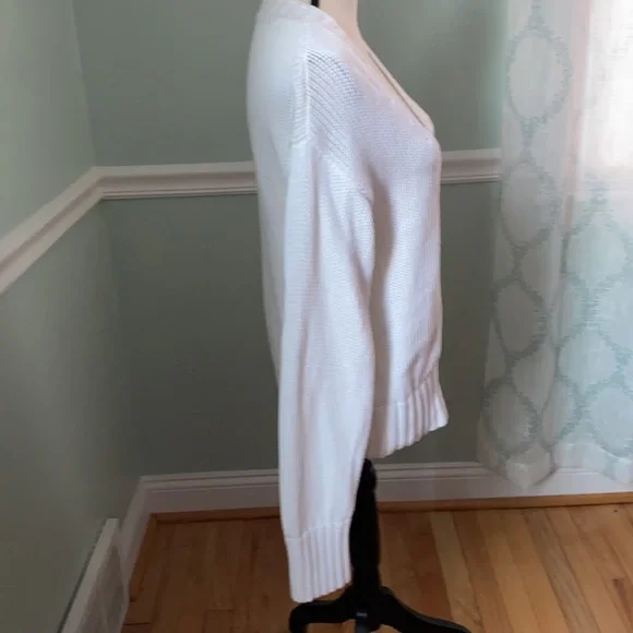 Vintage Chico’s white knit cardigan sweater Size 1 (size Medium/8) - Picture 5 of 12